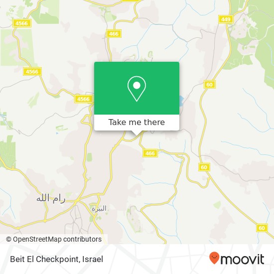 Beit El Checkpoint map