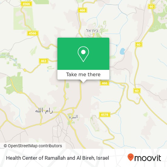 Карта Health Center of Ramallah and Al Bireh