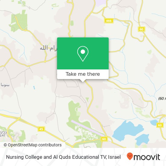 Nursing College and Al Quds Educational TV map