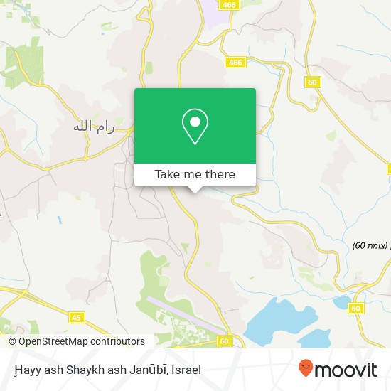Карта Ḩayy ash Shaykh ash Janūbī