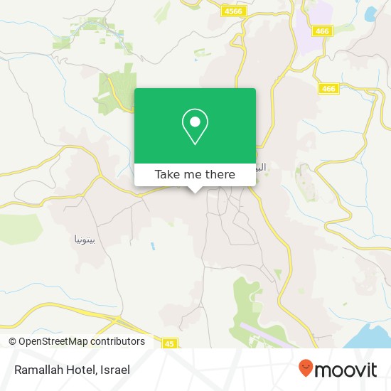 Ramallah Hotel map