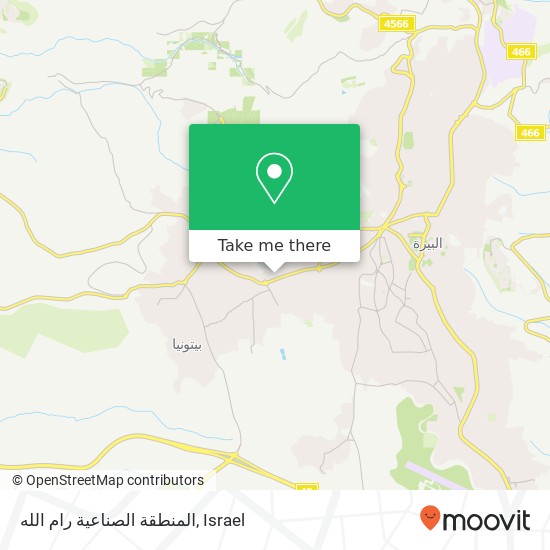 Карта المنطقة الصناعية رام الله