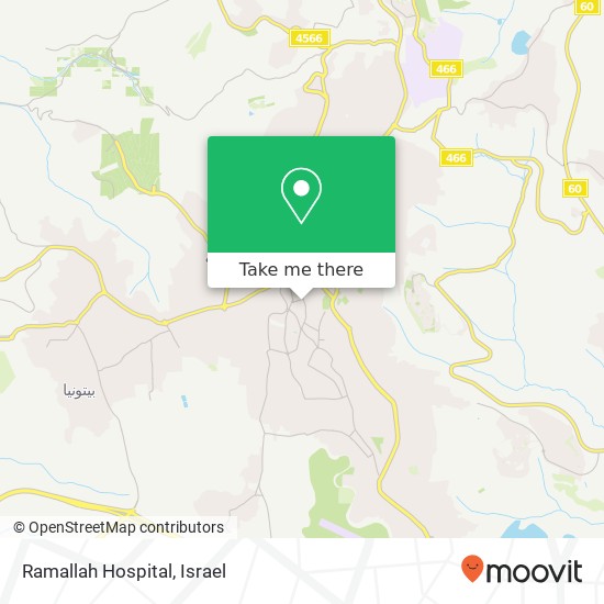 Ramallah Hospital map
