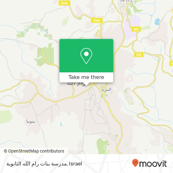 مدرسة بنات رام الله الثانوية map