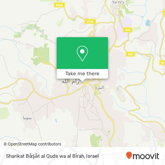 Sharikat Bāşāt al Quds wa al Bīrah map
