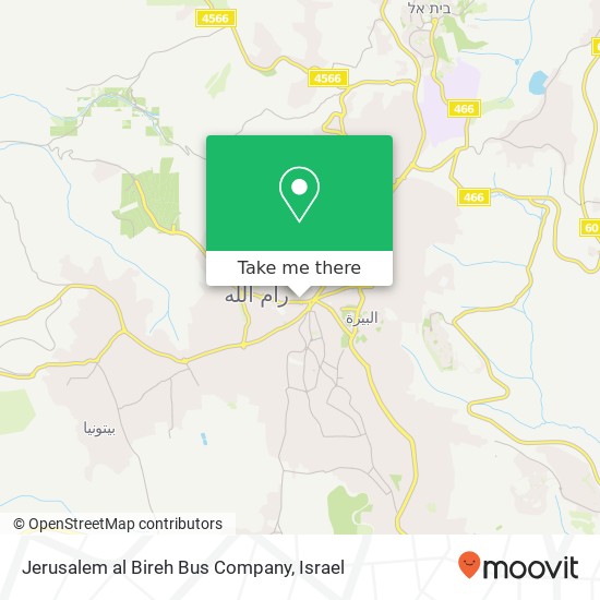 Jerusalem al Bireh Bus Company map