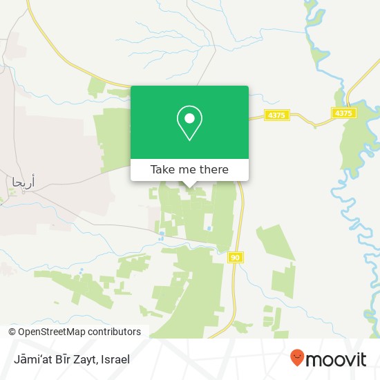 Jāmi‘at Bīr Zayt map