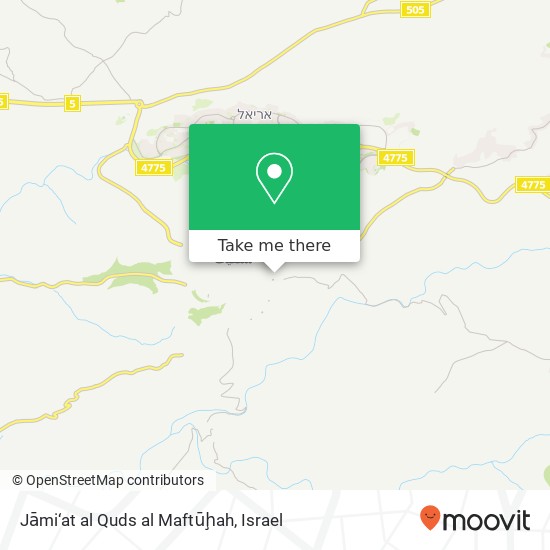 Jāmi‘at al Quds al Maftūḩah map