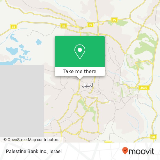 Карта Palestine Bank Inc.