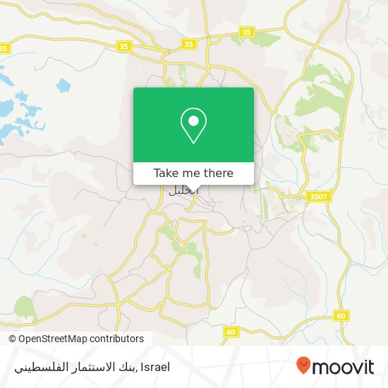 بنك الاستثمار الفلسطيني map