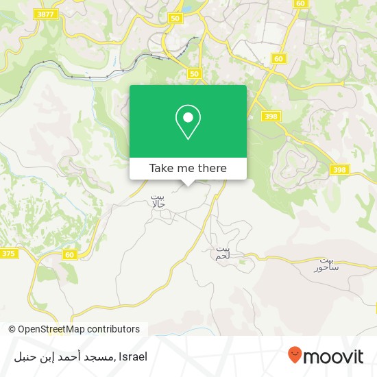 مسجد أحمد إبن حنبل map