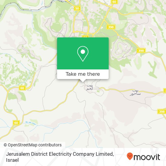 Карта Jerusalem District Electricity Company Limited