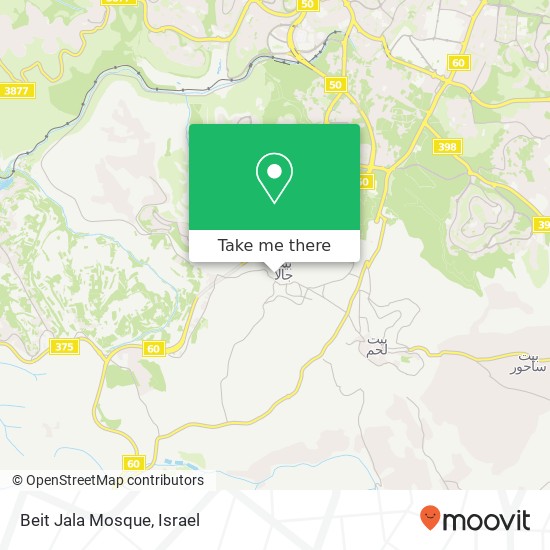 Beit Jala Mosque map