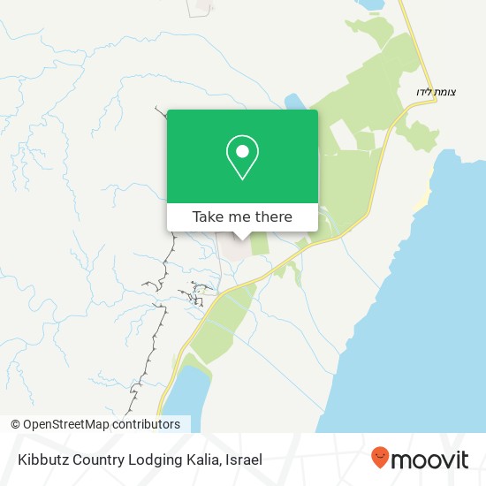 Kibbutz Country Lodging Kalia map