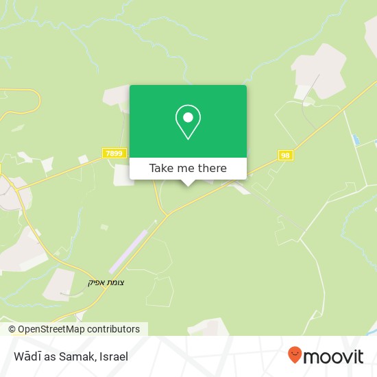 Wādī as Samak map