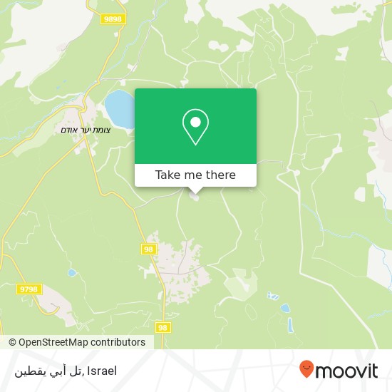 تل أبي يقطين map