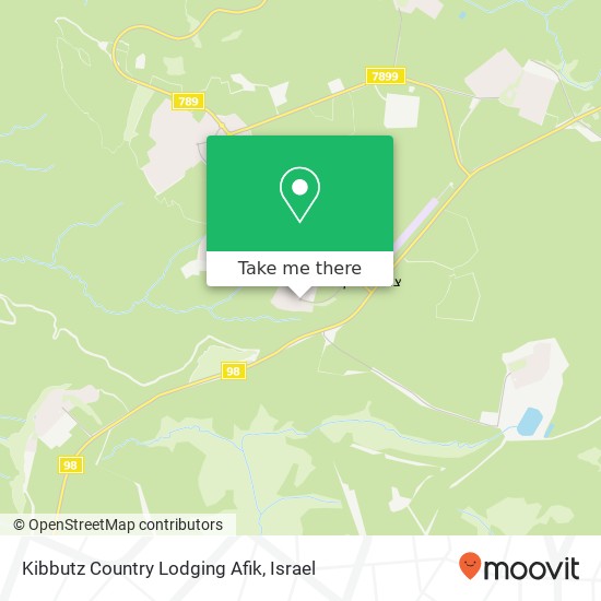 Карта Kibbutz Country Lodging Afik