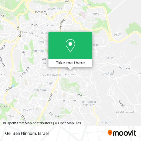 Gei Ben Hinnom map