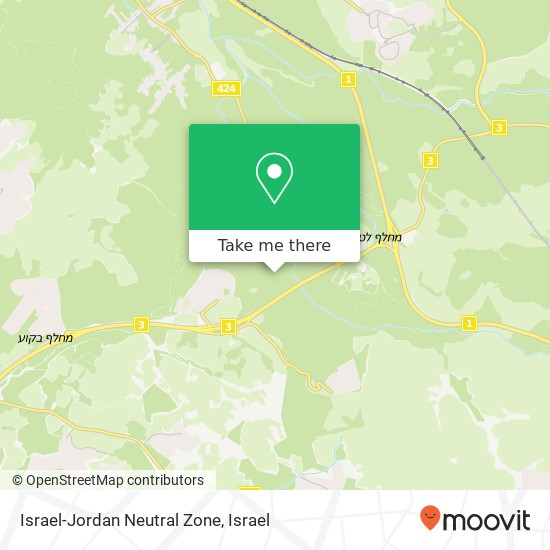 Israel-Jordan Neutral Zone map