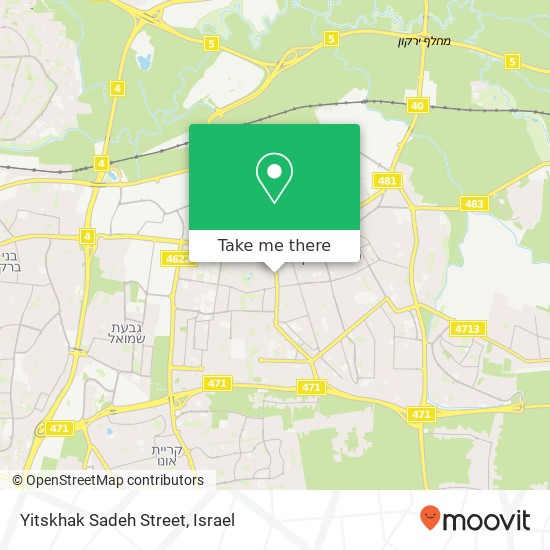 Карта Yitskhak Sadeh Street