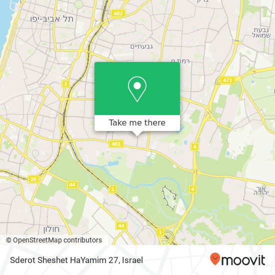 Карта Sderot Sheshet HaYamim 27