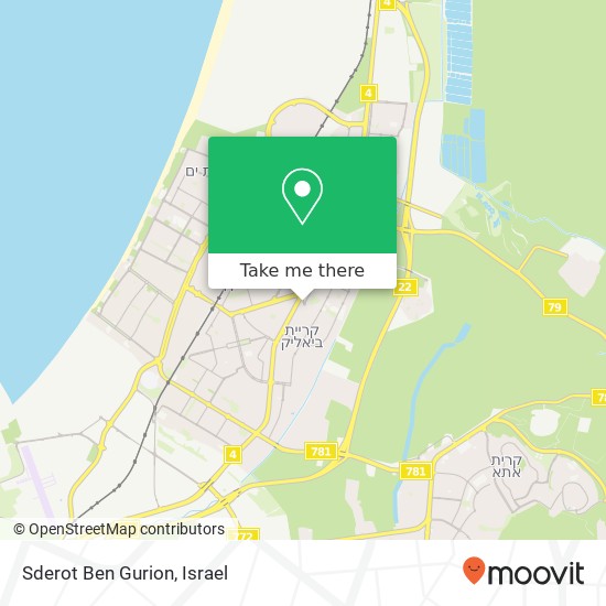 Sderot Ben Gurion map