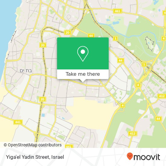 Карта Yiga'el Yadin Street