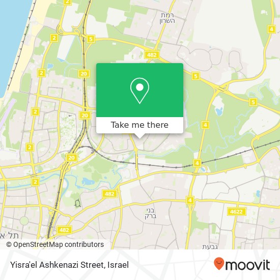Карта Yisra'el Ashkenazi Street