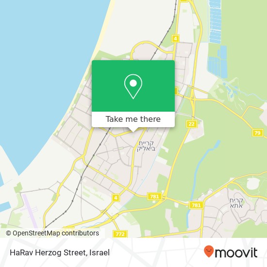 Карта HaRav Herzog Street