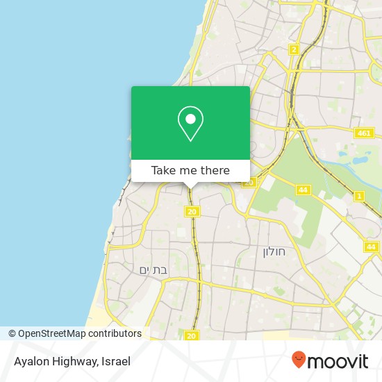 Ayalon Highway map