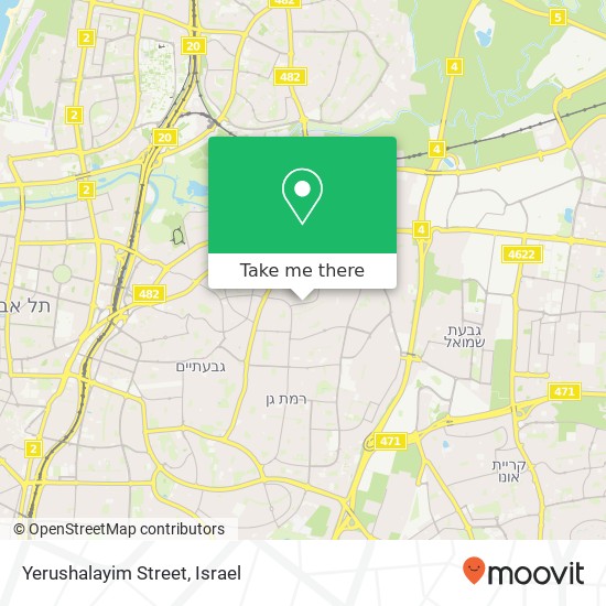Карта Yerushalayim Street