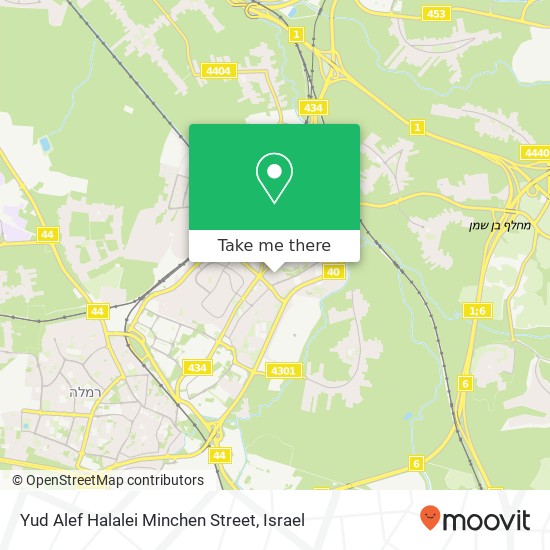 Yud Alef Halalei Minchen Street map