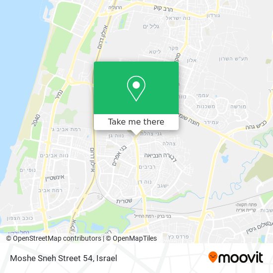 Карта Moshe Sneh Street 54