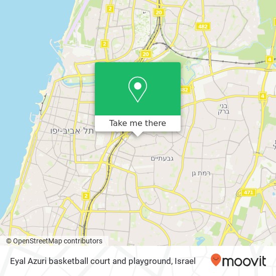Карта Eyal Azuri basketball court and playground