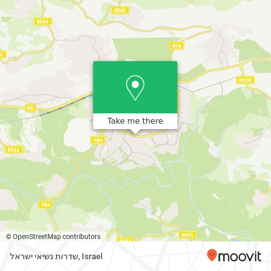 שדרות נשיאי ישראל map