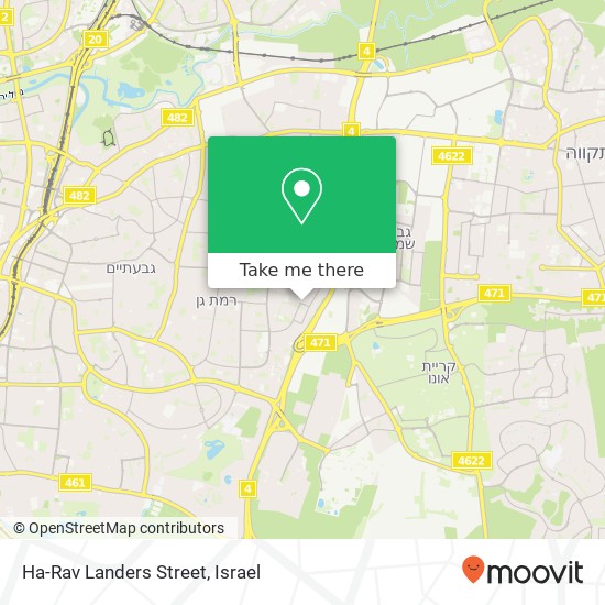 Ha-Rav Landers Street map