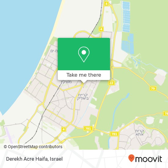 Карта Derekh Acre Haifa