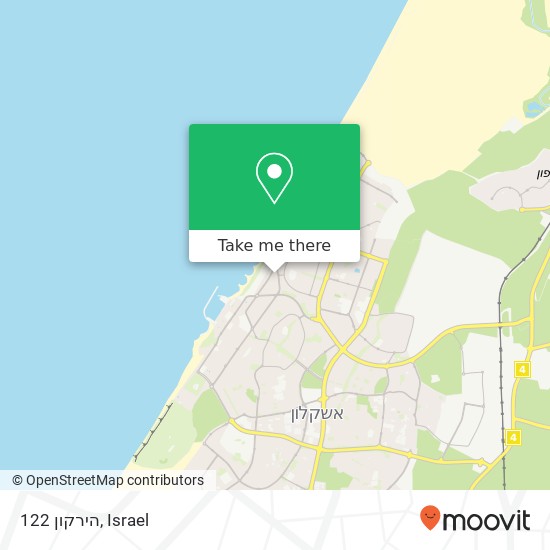 הירקון 122 map