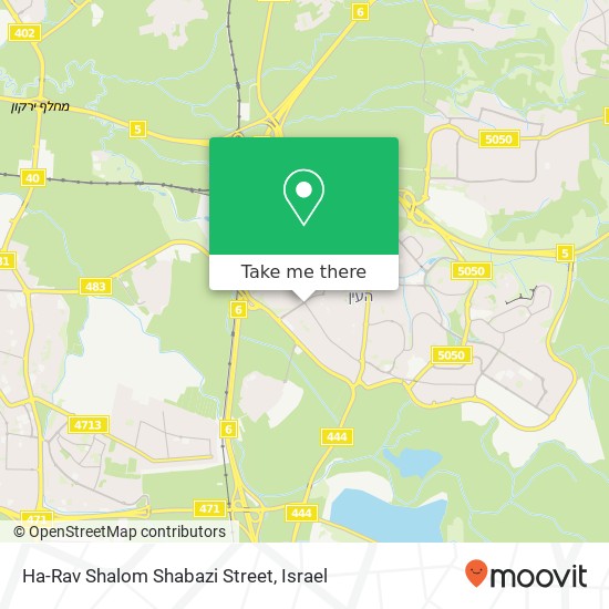 Ha-Rav Shalom Shabazi Street map