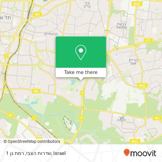 Карта שדרות הצבי, רמת גן 1