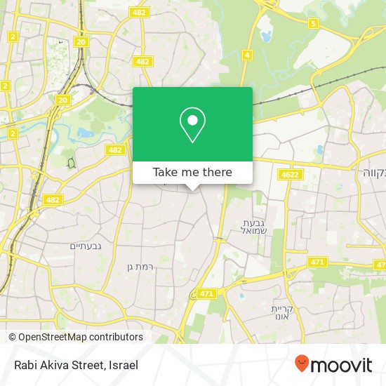 Карта Rabi Akiva Street