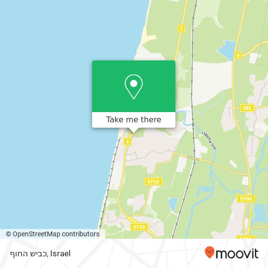 כביש החוף map