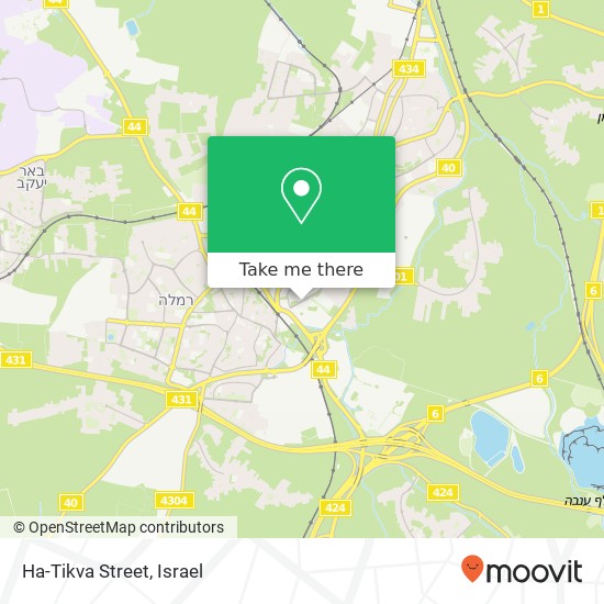 Карта Ha-Tikva Street