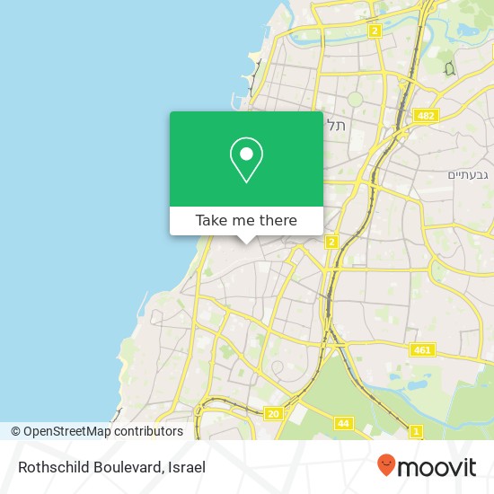 Карта Rothschild Boulevard