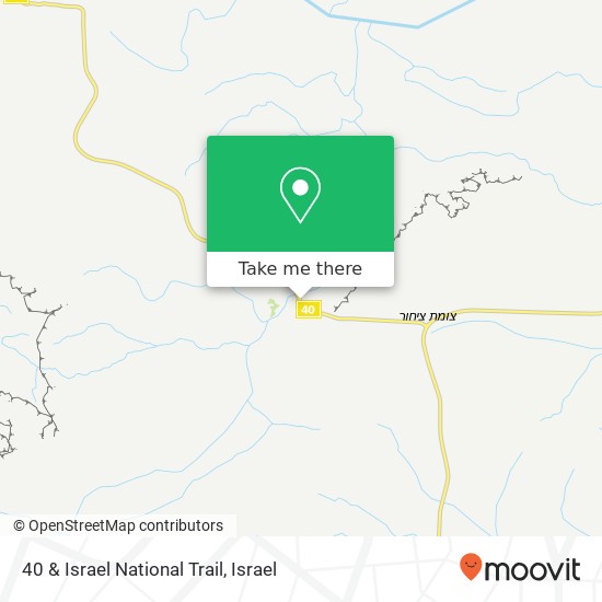 40 & Israel National Trail map