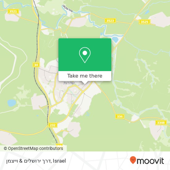 דרך ירושלים & וייצמן map