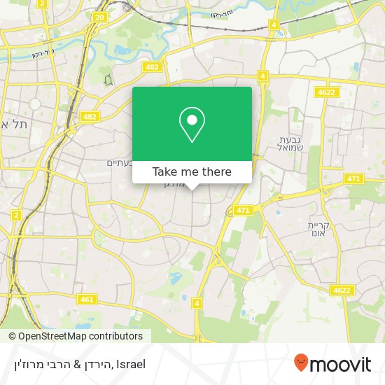 הירדן & הרבי מרוז'ין map