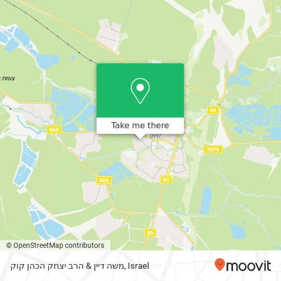 משה דיין & הרב יצחק הכהן קוק map