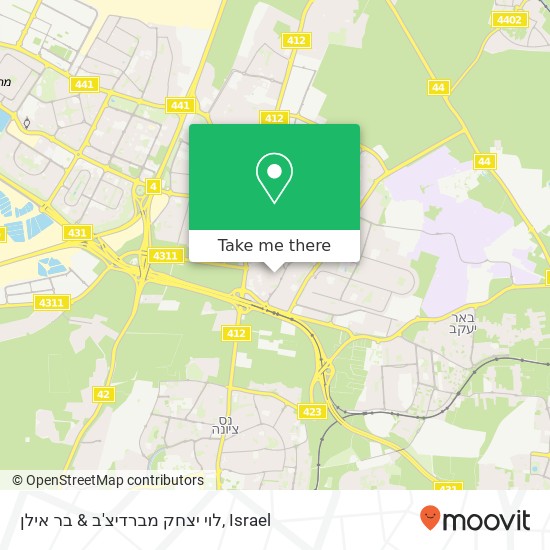 Карта לוי יצחק מברדיצ'ב & בר אילן