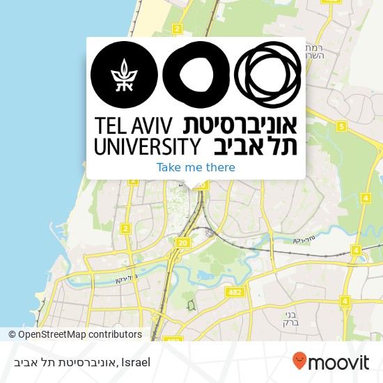 אוניברסיטת תל אביב map